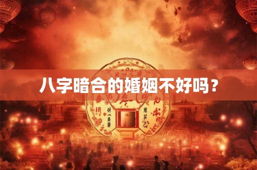 八字暗合的婚姻不好吗？