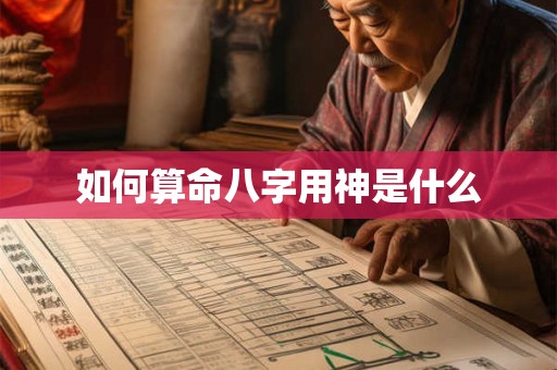如何算命八字用神是什么