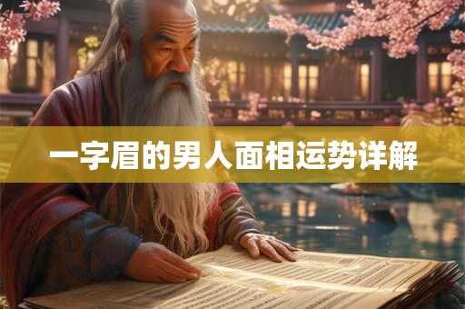 一字眉的男人面相运势详解 一字眉的男人面相运势详解