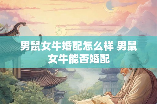 男鼠女牛婚配怎么样 男鼠女牛能否婚配