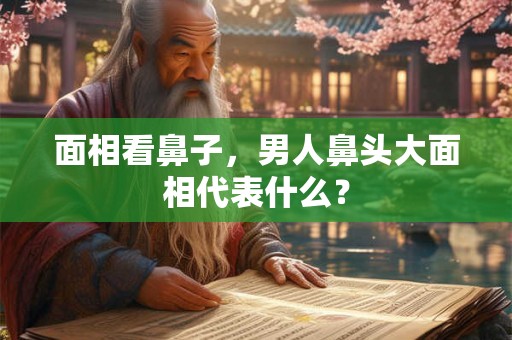 面相看鼻子，男人鼻头大面相代表什么？