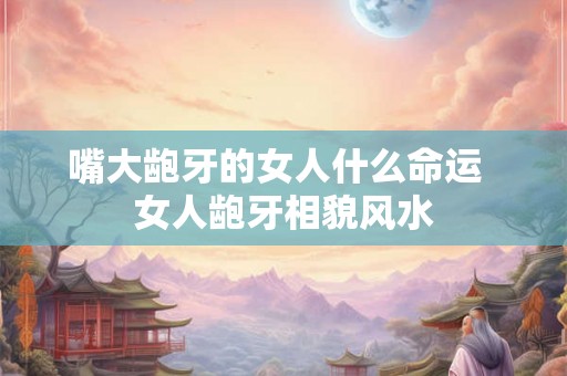 嘴大龅牙的女人什么命运  女人龅牙相貌风水