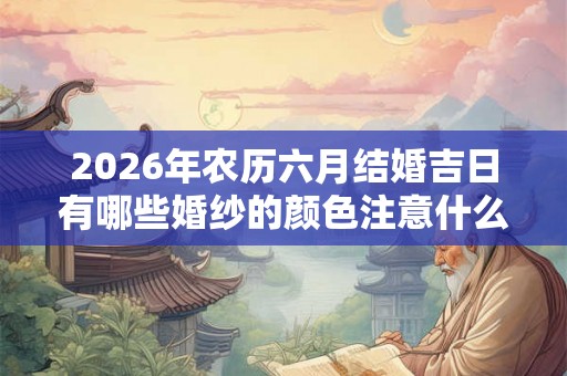 2026年农历六月结婚吉日有哪些婚纱的颜色注意什么