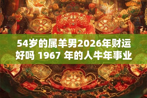 54岁的属羊男2026年财运好吗 1967 年的人牛年事业运