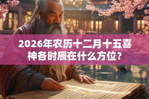 2026年农历十二月十五喜神各时辰在什么方位？