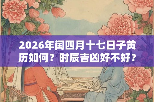 2026年闰四月十七日子黄历如何？时辰吉凶好不好？