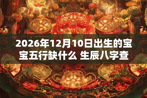 2026年12月10日出生的宝宝五行缺什么 生辰八字查询