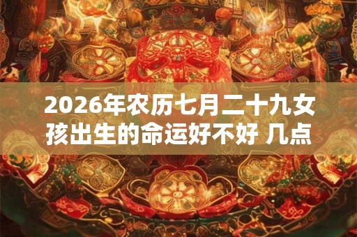 2026年农历七月二十九女孩出生的命运好不好 几点出生吉利