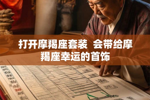 打开摩羯座套装  会带给摩羯座幸运的首饰