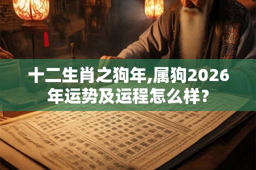 十二生肖之狗年,属狗2026年运势及运程怎么样？