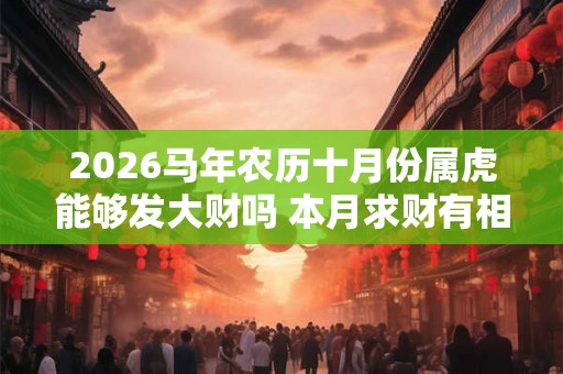 2026马年农历十月份属虎能够发大财吗 本月求财有相合吉星关照 2026马年农历十月份属虎能够发大财吗 本月求财有相合吉星关照