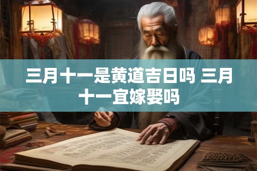 三月十一是黄道吉日吗 三月十一宜嫁娶吗