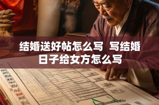结婚送好帖怎么写  写结婚日子给女方怎么写