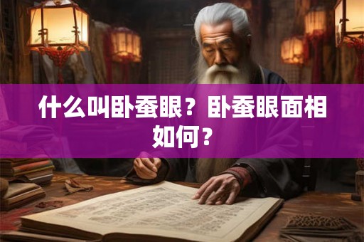 什么叫卧蚕眼?卧蚕眼面相如何? 什么叫卧蚕眼?卧蚕眼面相如何?