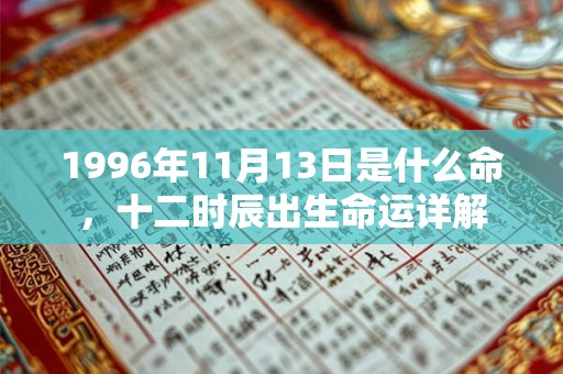 1996年11月13日是什么命,十二时辰出生命运详解 1996年11月13日是什么命,十二时辰出生命运详解
