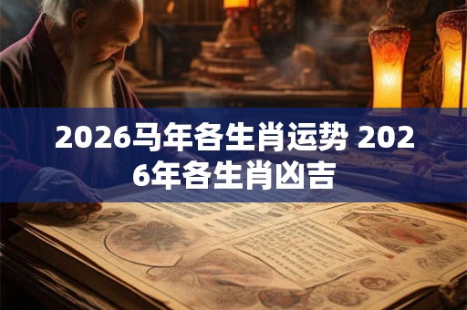 2026马年各生肖运势 2026年各生肖凶吉