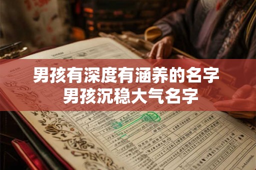 男孩有深度有涵养的名字 男孩沉稳大气名字 男孩有深度有涵养的名字 男孩沉稳大气名字