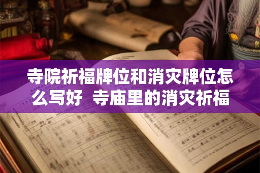 寺院祈福牌位和消灾牌位怎么写好  寺庙里的消灾祈福牌位