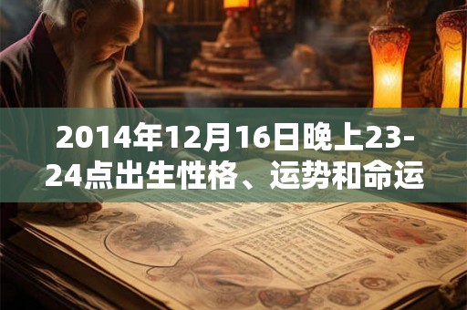 2014年12月16日晚上23-24点出生性格、运势和命运