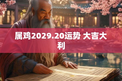 属鸡2029.20运势 大吉大利 属鸡2029.20运势 大吉大利