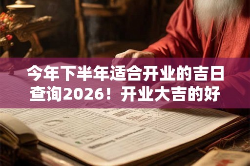 今年下半年适合开业的吉日查询2026!开业大吉的好日子 今年下半年适合开业的吉日查询2026!开业大吉的好日子
