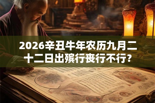 2026辛丑牛年农历九月二十二日出殡行丧行不行？