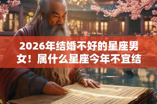 2026年结婚不好的星座男女！属什么星座今年不宜结婚