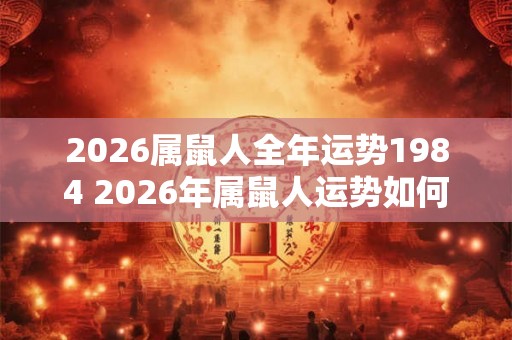 2026属鼠人全年运势1984 2026年属鼠人运势如何