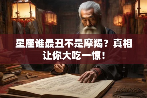 星座谁最丑不是摩羯？真相让你大吃一惊！