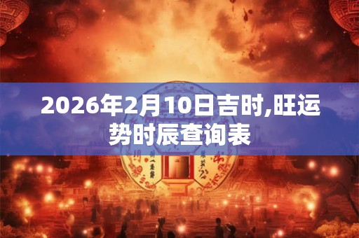 2026年2月10日吉时,旺运势时辰查询表