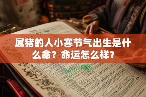 属猪的人小寒节气出生是什么命？命运怎么样？