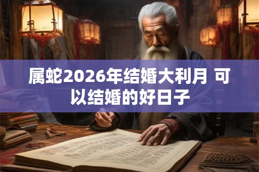 属蛇2026年结婚大利月 可以结婚的好日子