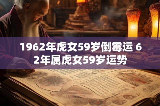 1962年虎女59岁倒霉运 62年属虎女59岁运势