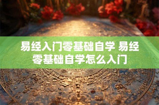 易经入门零基础自学 易经零基础自学怎么入门
