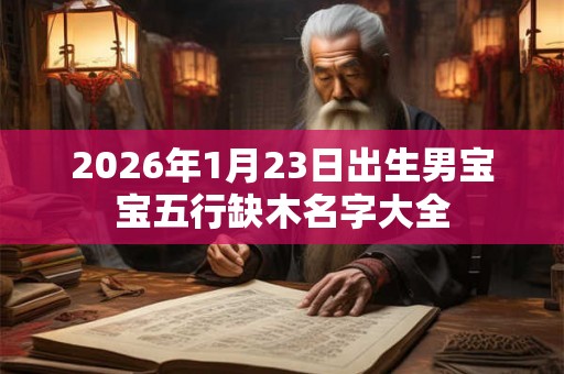 2026年1月23日出生男宝宝五行缺木名字大全
