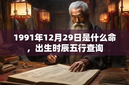 1991年12月29日是什么命，出生时辰五行查询