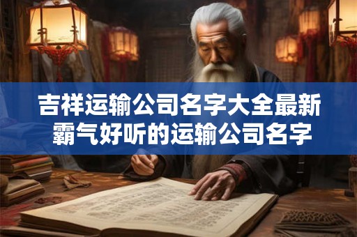 吉祥运输公司名字大全最新 霸气好听的运输公司名字 吉祥运输公司名字大全最新 霸气好听的运输公司名字