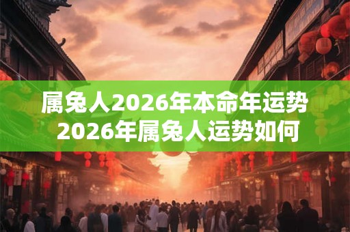 属兔人2026年本命年运势 2026年属兔人运势如何
