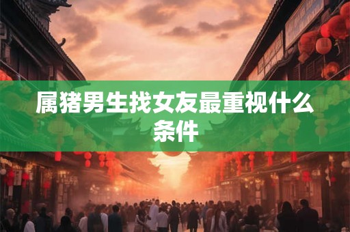 属猪男生找女友最重视什么条件