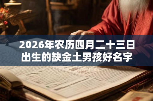 2026年农历四月二十三日出生的缺金土男孩好名字
