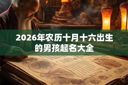 2026年农历十月十六出生的男孩起名大全