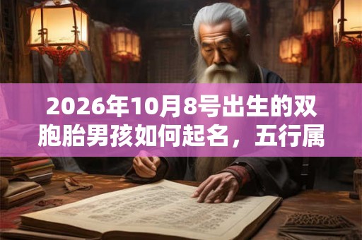 2026年10月8号出生的双胞胎男孩如何起名，五行属什么
