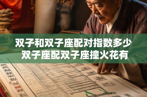 双子和双子座配对指数多少 双子座配双子座撞火花有几分