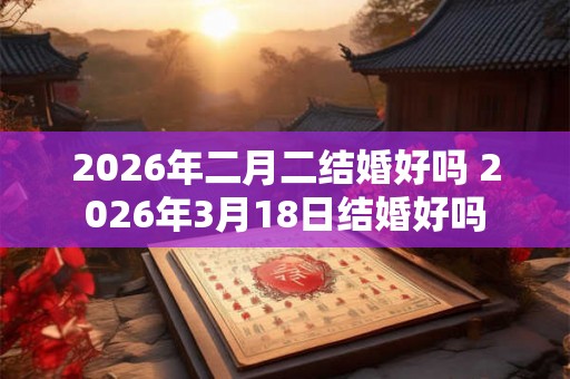 2026年二月二结婚好吗 2026年3月18日结婚好吗