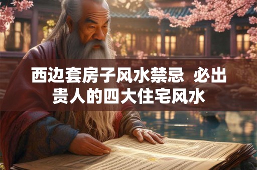 西边套房子风水禁忌  必出贵人的四大住宅风水