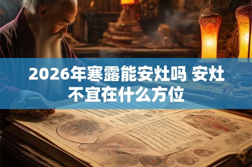 2026年寒露能安灶吗 安灶不宜在什么方位 2026年寒露能安灶吗 安灶不宜在什么方位