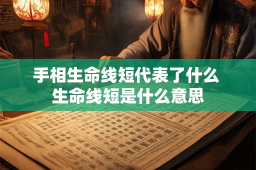 手相生命线短代表了什么 生命线短是什么意思