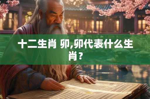 十二生肖 卯,卯代表什么生肖？