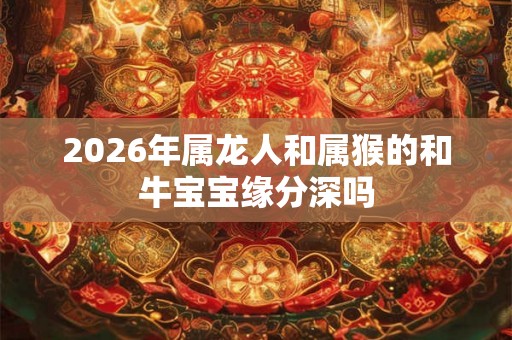 2026年属龙人和属猴的和牛宝宝缘分深吗