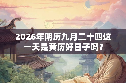 2026年阴历九月二十四这一天是黄历好日子吗？